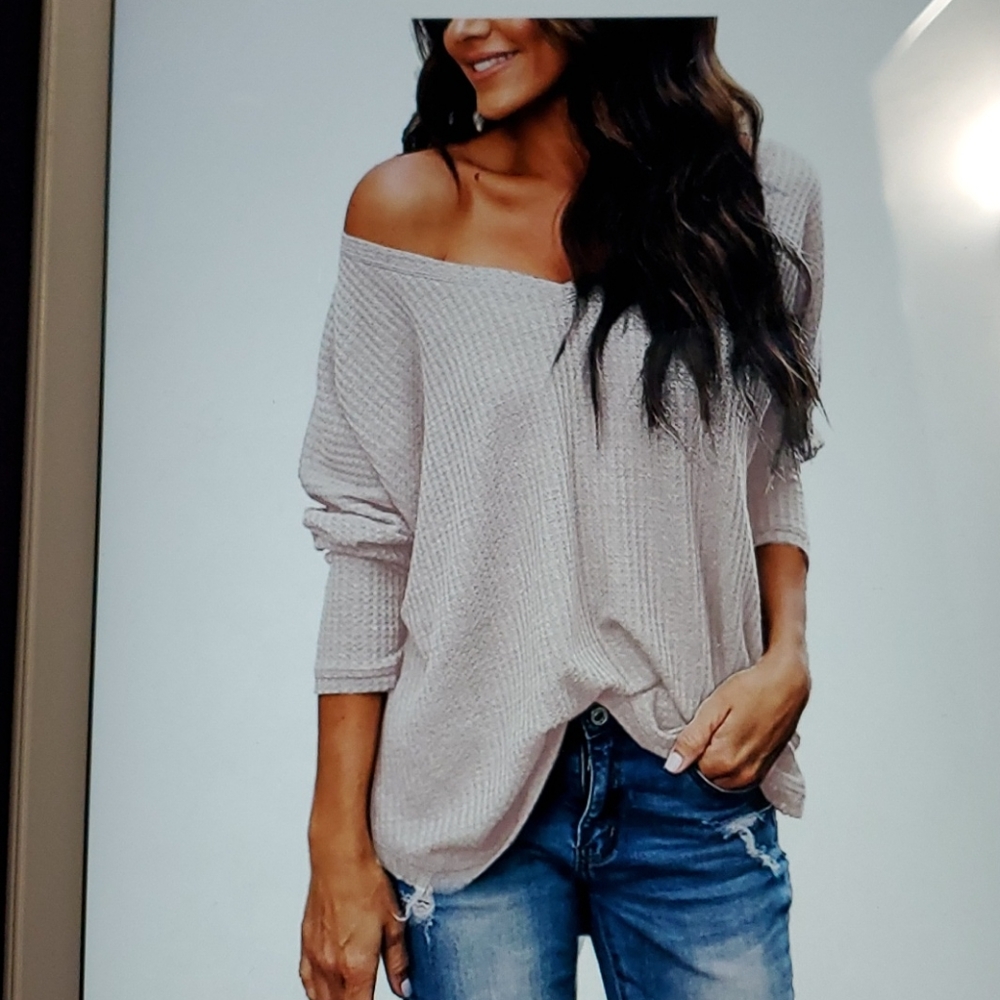 IGENJUN Size Medium Oatmeal Pullover Sweater